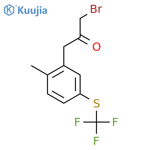 2-(3-Bromo-2-oxopropyl)-4-(trifluoromethylthio)toluene structure