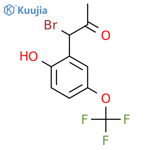 2-(1-Bromo-2-oxopropyl)-4-(trifluoromethoxy)phenol structure