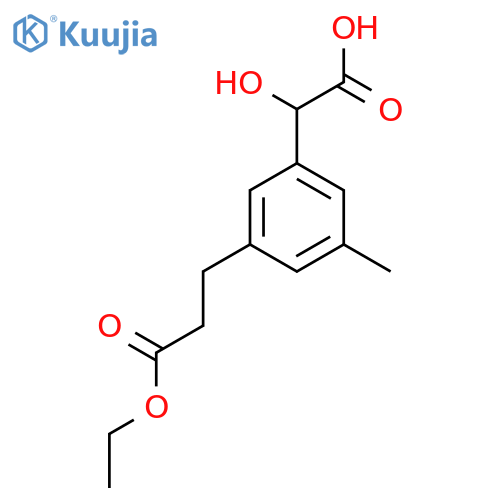 3-(3-Ethoxy-3-oxopropyl)-5-methylmandelic acid structure