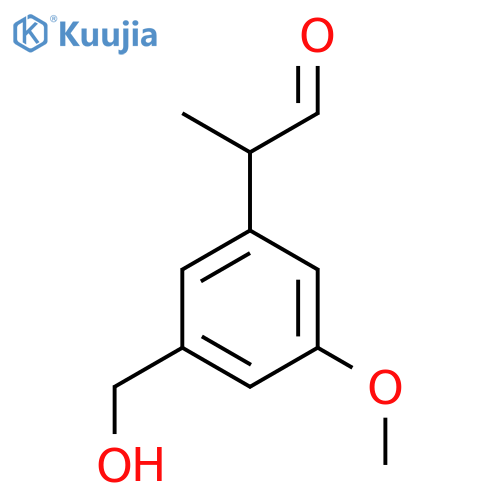 3-(Hydroxymethyl)-5-methoxyphenylpropanal structure