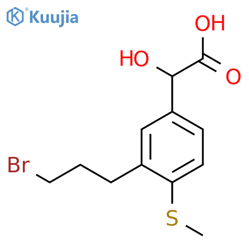 3-(3-Bromopropyl)-4-(methylthio)mandelic acid structure