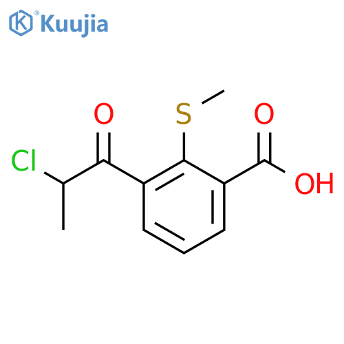 3-(2-Chloropropanoyl)-2-(methylthio)benzoic acid structure