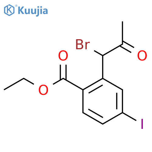 Ethyl 2-(1-bromo-2-oxopropyl)-4-iodobenzoate structure