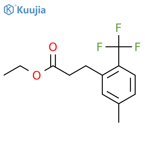 Ethyl 3-(5-methyl-2-(trifluoromethyl)phenyl)propanoate structure