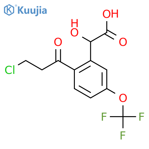 2-(3-Chloropropanoyl)-5-(trifluoromethoxy)mandelic acid structure