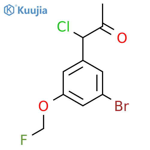 1-(3-Bromo-5-(fluoromethoxy)phenyl)-1-chloropropan-2-one structure