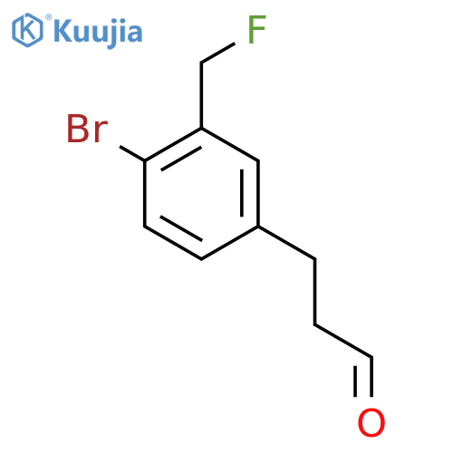 3-(4-Bromo-3-(fluoromethyl)phenyl)propanal structure