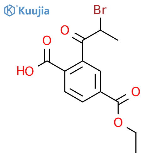 Ethyl 3-(2-bromopropanoyl)-4-carboxybenzoate structure