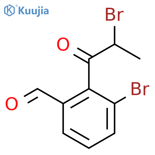 3-Bromo-2-(2-bromopropanoyl)benzaldehyde structure