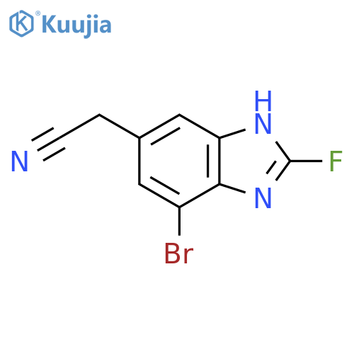 4-Bromo-2-fluoro-1H-benzimidazole-6-acetonitrile structure