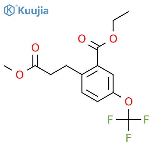 Ethyl 2-(3-methoxy-3-oxopropyl)-5-(trifluoromethoxy)benzoate structure