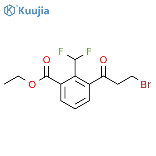 Ethyl 3-(3-bromopropanoyl)-2-(difluoromethyl)benzoate structure