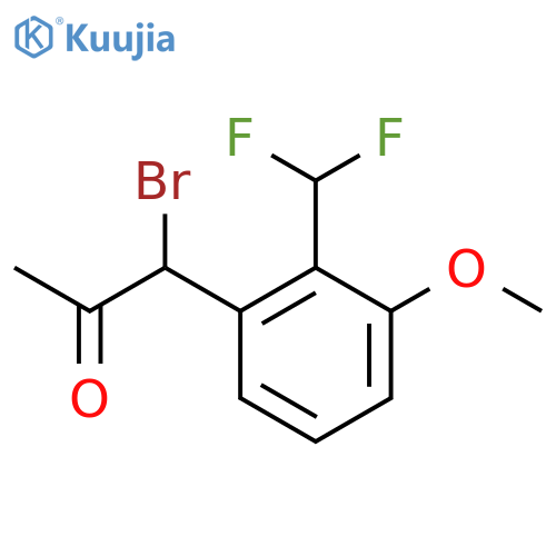 1-Bromo-1-(2-(difluoromethyl)-3-methoxyphenyl)propan-2-one structure
