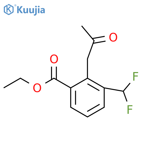 Ethyl 3-(difluoromethyl)-2-(2-oxopropyl)benzoate structure