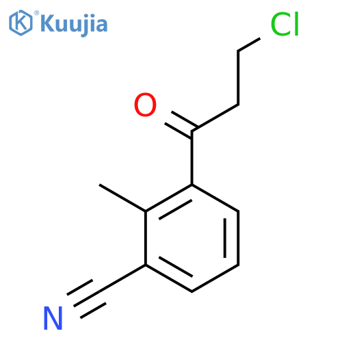 3-(3-Chloropropanoyl)-2-methylbenzonitrile structure
