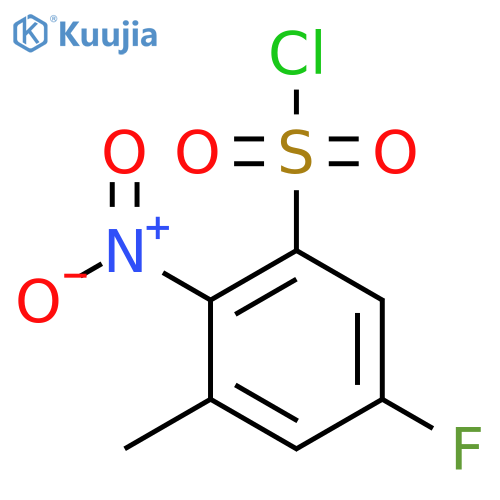 5-Fluoro-3-methyl-2-nitrobenzenesulfonyl chloride structure