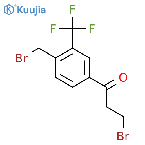 3-Bromo-1-(4-(bromomethyl)-3-(trifluoromethyl)phenyl)propan-1-one structure