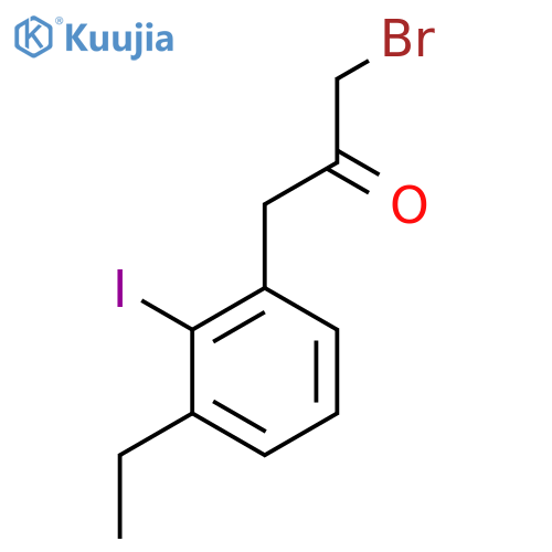 1-Bromo-3-(3-ethyl-2-iodophenyl)propan-2-one structure