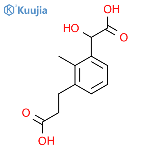 3-(2-Carboxyethyl)-2-methylmandelic acid structure