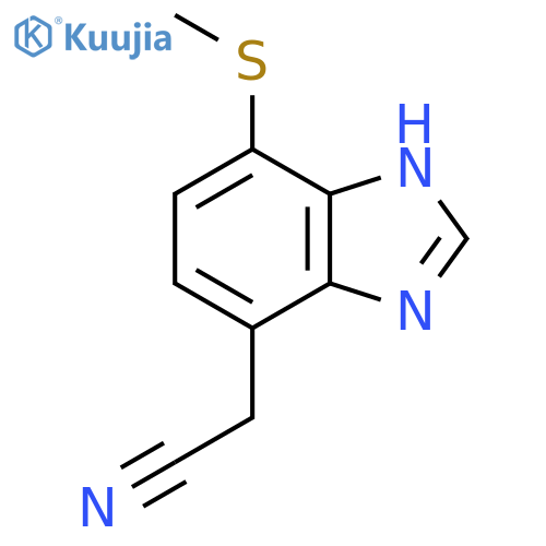 4-Methylthio-1H-benzimidazole-7-acetonitrile structure