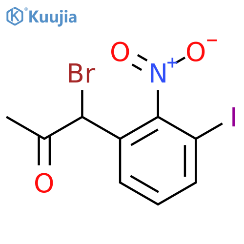 1-Bromo-1-(3-iodo-2-nitrophenyl)propan-2-one structure