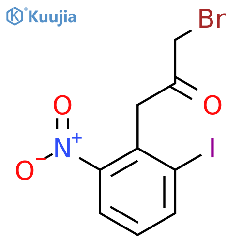 1-Bromo-3-(2-iodo-6-nitrophenyl)propan-2-one structure
