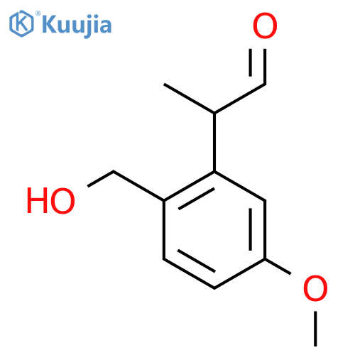 2-(Hydroxymethyl)-5-methoxyphenylpropanal structure