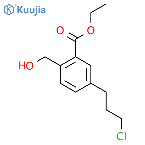 Ethyl 5-(3-chloropropyl)-2-(hydroxymethyl)benzoate structure