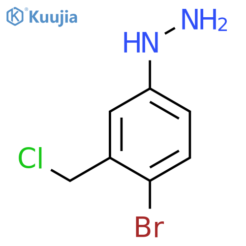 2-Bromo-5-hydrazinylbenzyl chloride structure