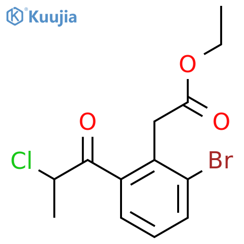 Ethyl 2-bromo-6-(2-chloropropanoyl)phenylacetate structure