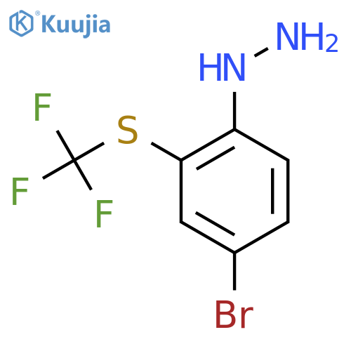 1-(4-Bromo-2-(trifluoromethylthio)phenyl)hydrazine structure