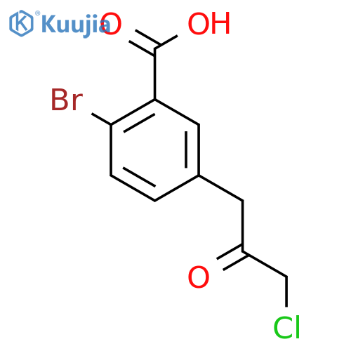 2-Bromo-5-(3-chloro-2-oxopropyl)benzoic acid structure