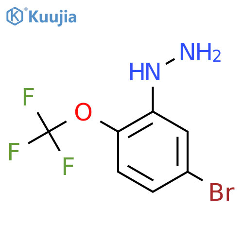 1-(5-Bromo-2-(trifluoromethoxy)phenyl)hydrazine structure