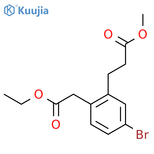 Ethyl 4-bromo-2-(3-methoxy-3-oxopropyl)phenylacetate structure