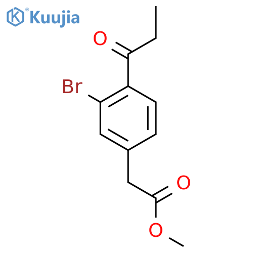 Methyl 3-bromo-4-propionylphenylacetate structure
