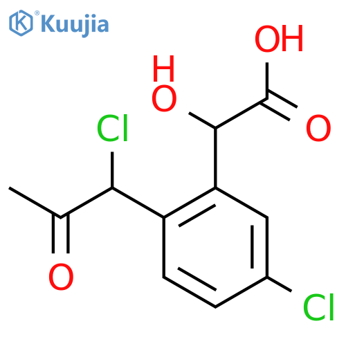 5-Chloro-2-(1-chloro-2-oxopropyl)mandelic acid structure