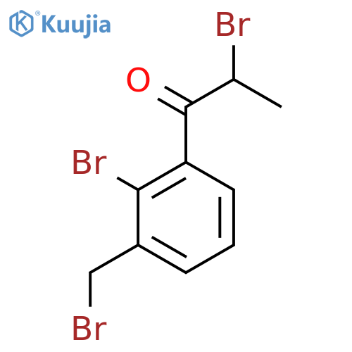 2-Bromo-1-(2-bromo-3-(bromomethyl)phenyl)propan-1-one structure