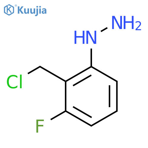 2-(Chloromethyl)-3-fluorophenylhydrazine structure