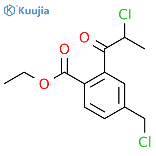 Ethyl 4-(chloromethyl)-2-(2-chloropropanoyl)benzoate structure