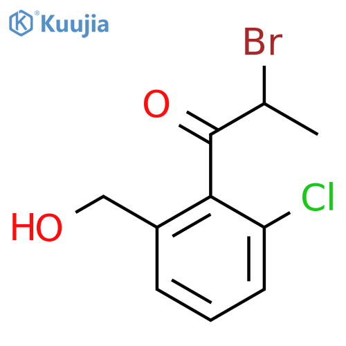 2-Bromo-1-(2-chloro-6-(hydroxymethyl)phenyl)propan-1-one structure