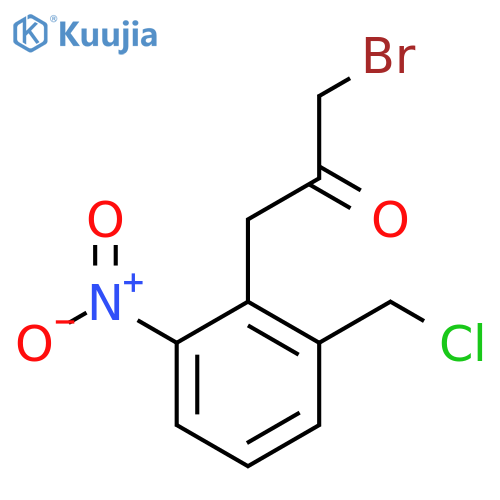 1-Bromo-3-(2-(chloromethyl)-6-nitrophenyl)propan-2-one structure