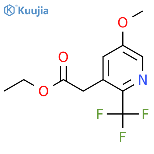 Ethyl 5-methoxy-2-(trifluoromethyl)pyridine-3-acetate structure