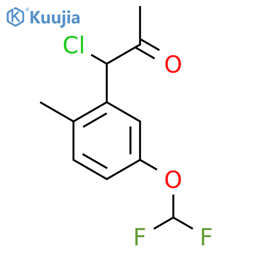 1-Chloro-1-(5-(difluoromethoxy)-2-methylphenyl)propan-2-one structure