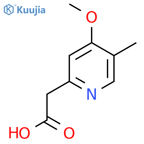 4-Methoxy-5-methylpyridine-2-acetic acid structure