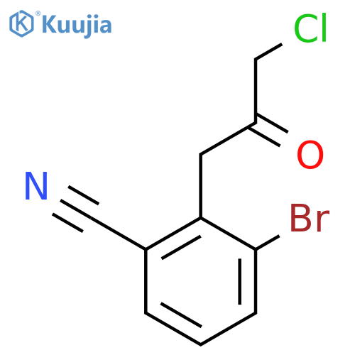 1-(2-Bromo-6-cyanophenyl)-3-chloropropan-2-one structure