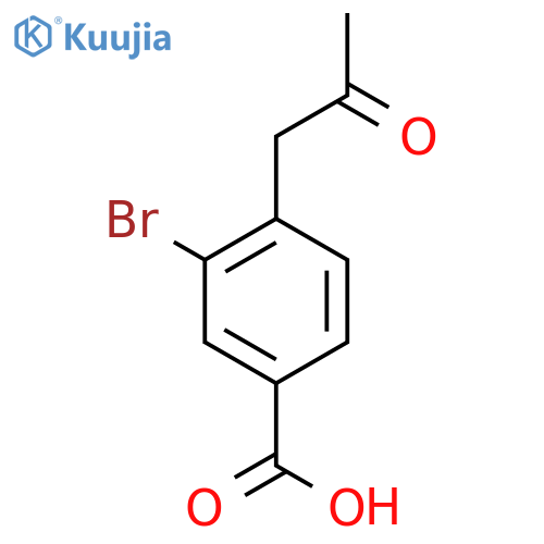 3-Bromo-4-(2-oxopropyl)benzoic acid structure