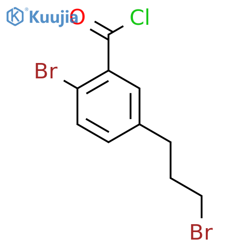 2-Bromo-5-(3-bromopropyl)benzoyl chloride structure