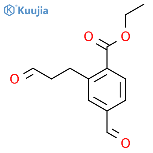 Ethyl 4-formyl-2-(3-oxopropyl)benzoate structure