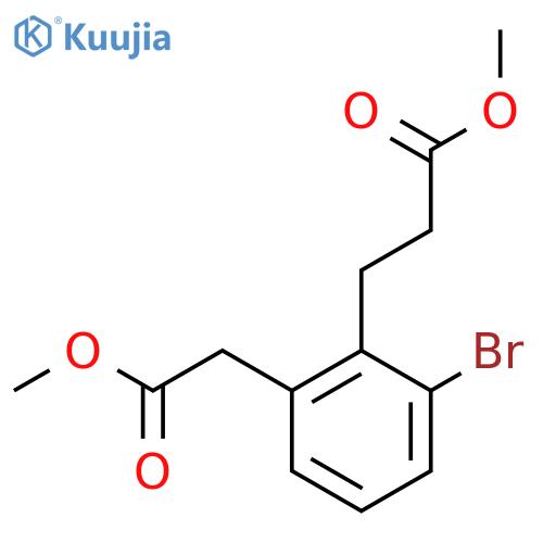 Methyl 3-bromo-2-(3-methoxy-3-oxopropyl)phenylacetate structure