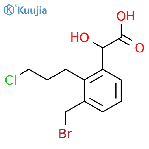 3-(Bromomethyl)-2-(3-chloropropyl)mandelic acid structure